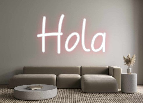 Neon personalizado: Hola