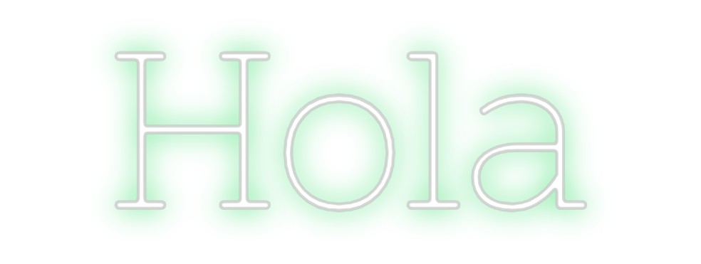 Neon personalizado: Hola