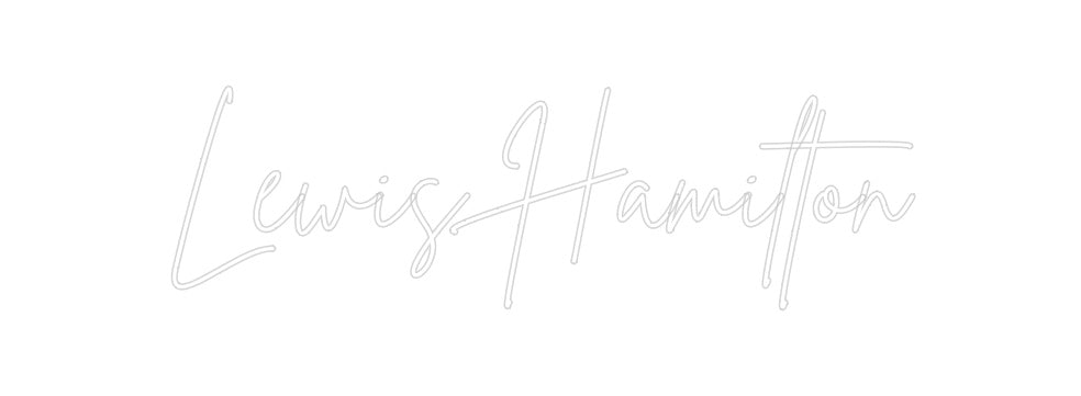 Neon personalizado: Lewis Hamilton
