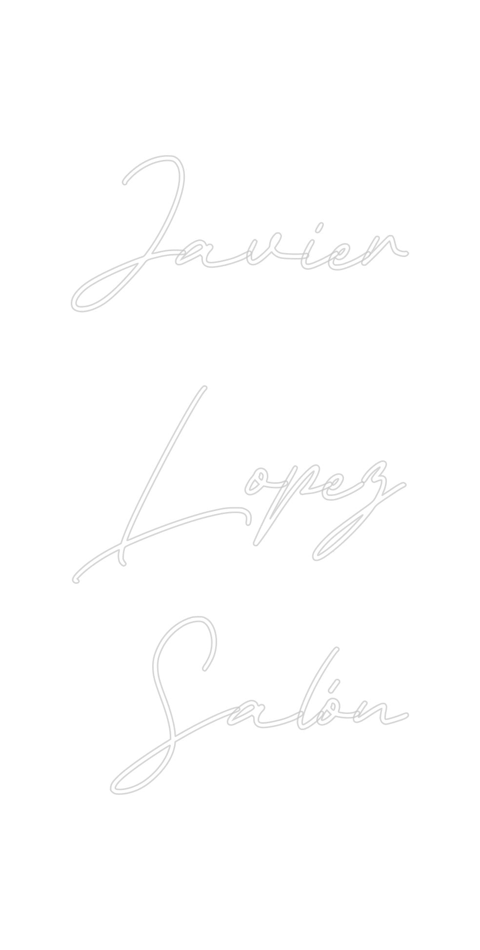 Neon personalizado: Javier
Lopez...