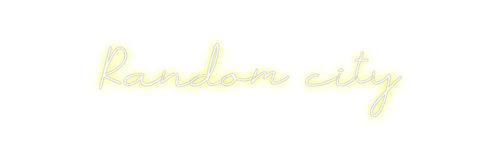 Neon personalizado: Random city
