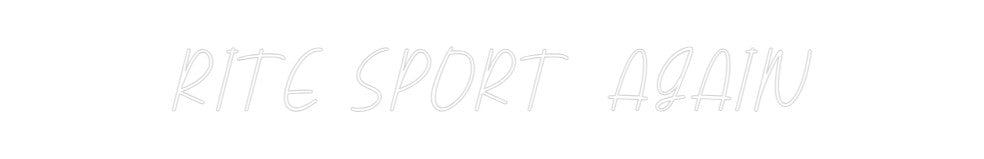 Neon personalizado: RITE SPORT AG...