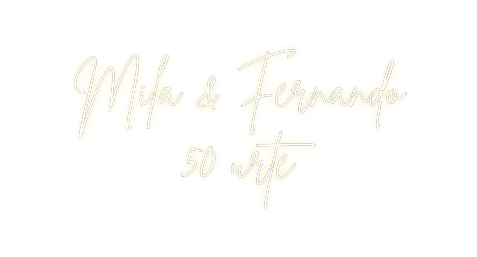 Neon personalizado: Mila & Fernan...