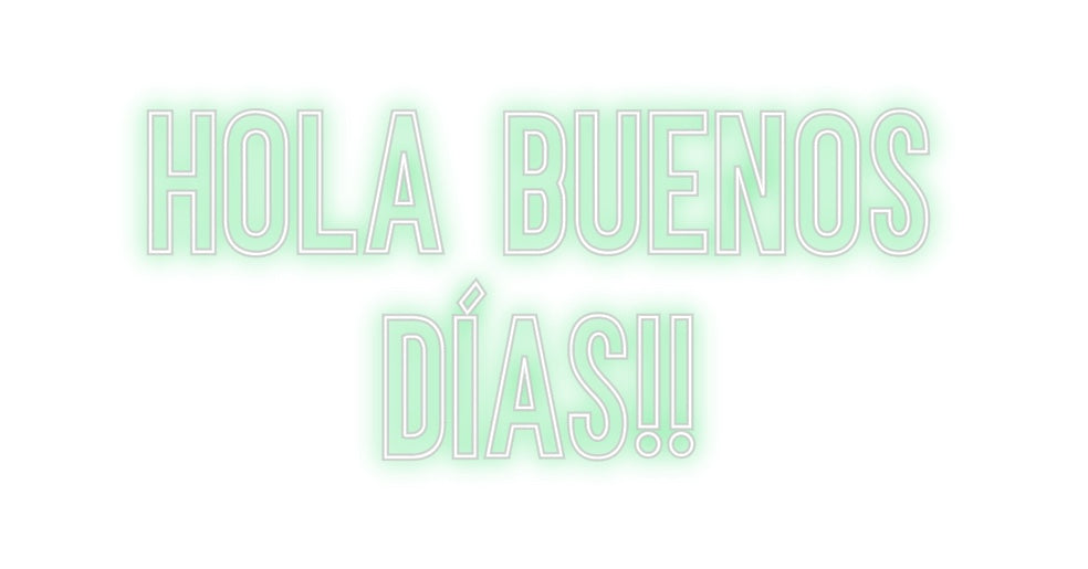 Neon personalizado: hola buenos
...