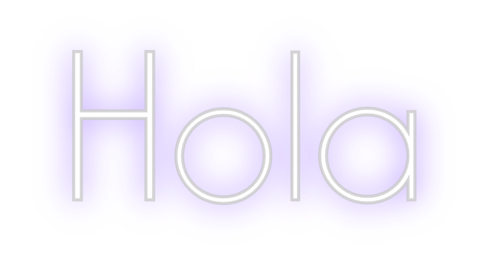 Neon personalizado: Hola
