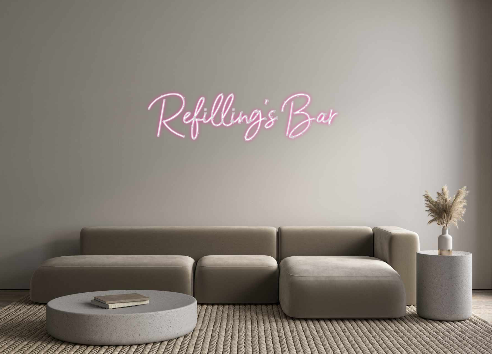 Neon personalizado: Refilling’s Bar