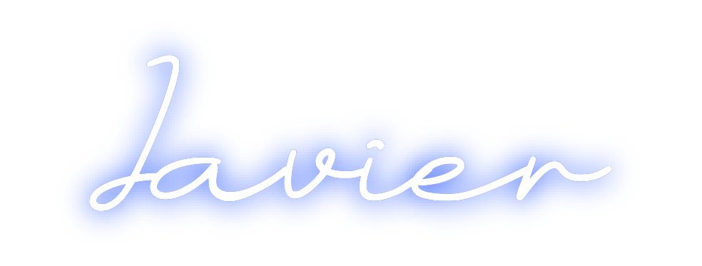 Neon personalizado: Javier