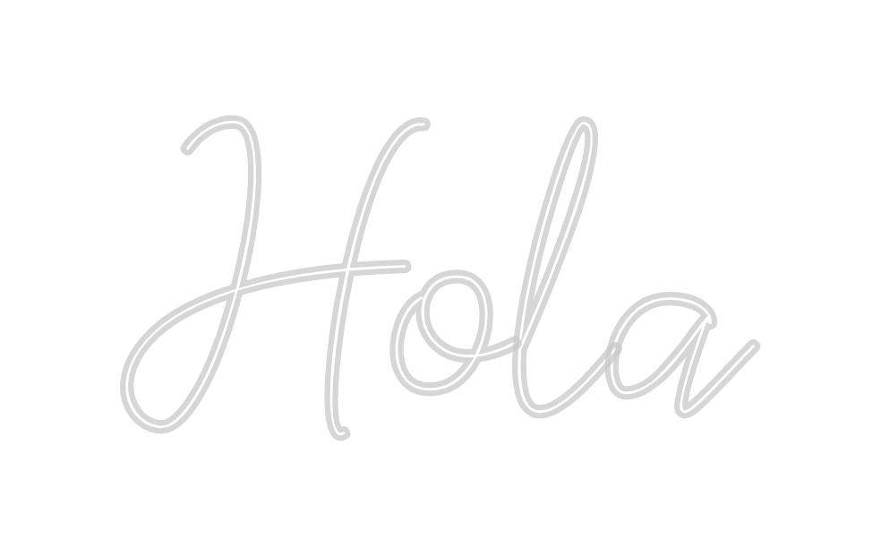 Neon personalizado: Hola