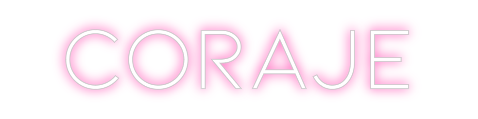 Neon personalizado: Coraje