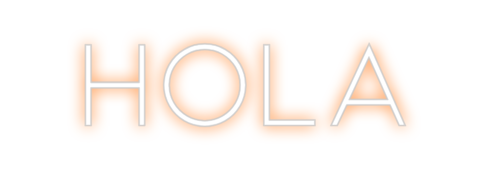 Neon personalizado: Hola