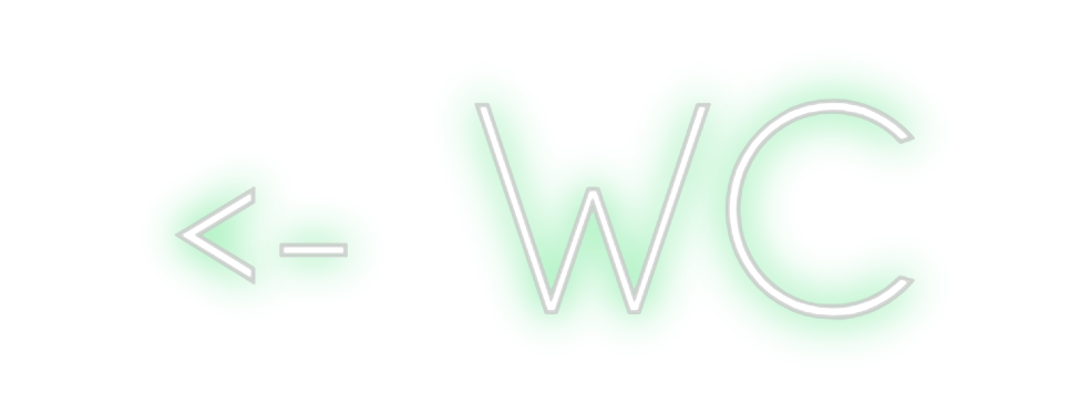 Neon personalizado: <- WC