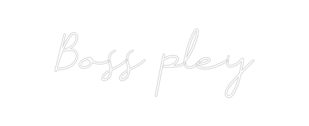 Neon personalizado: Boss pley
