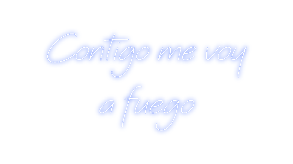Neon personalizado: Contigo me vo...