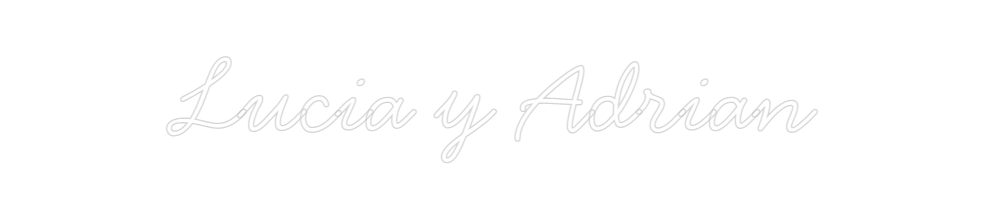 Neon personalizado: Lucia y Adrian