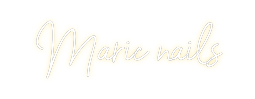 Neon personalizado: Maric nails