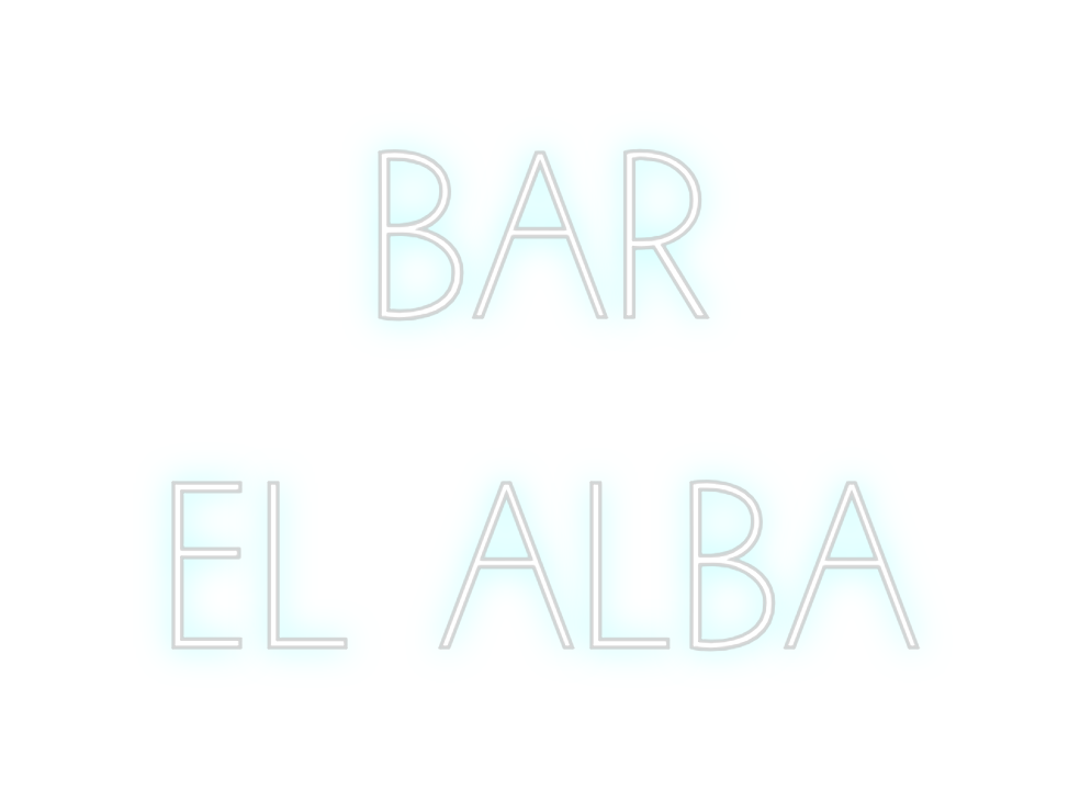Neon personalizado: BAR
EL ALBA