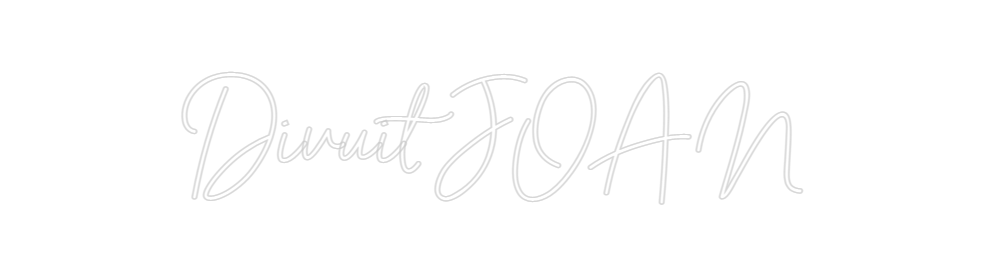 Neon personalizado: Divuit JOAN