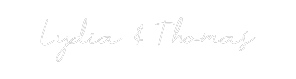 Neon personalizado: Lydia & Thomas