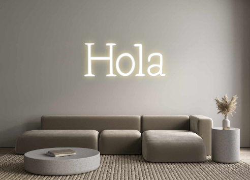 Neon personalizado: Hola