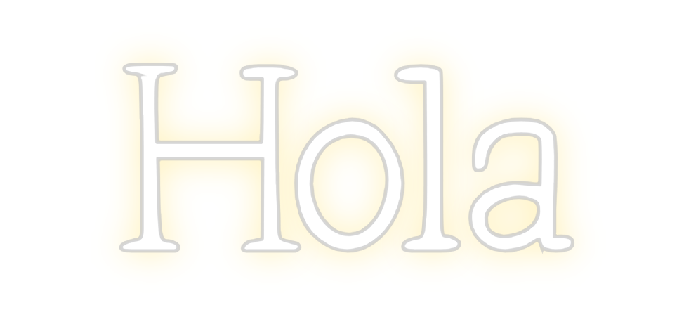 Neon personalizado: Hola