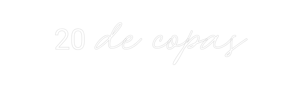 Neon personalizado: 20 de copas