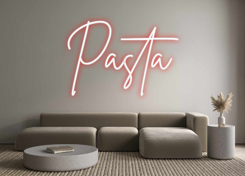 Neon personalizado: Pasta