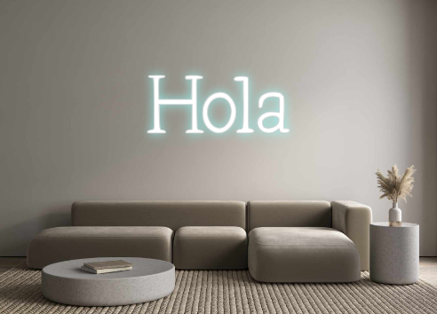 Neon personalizado: Hola
