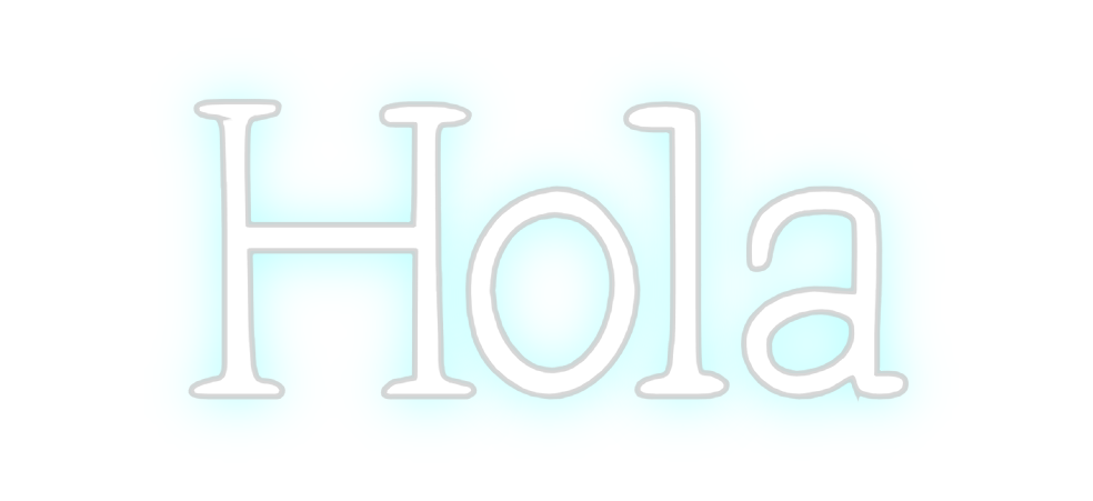 Neon personalizado: Hola