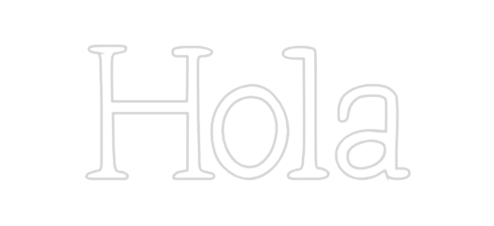 Neon personalizado: Hola