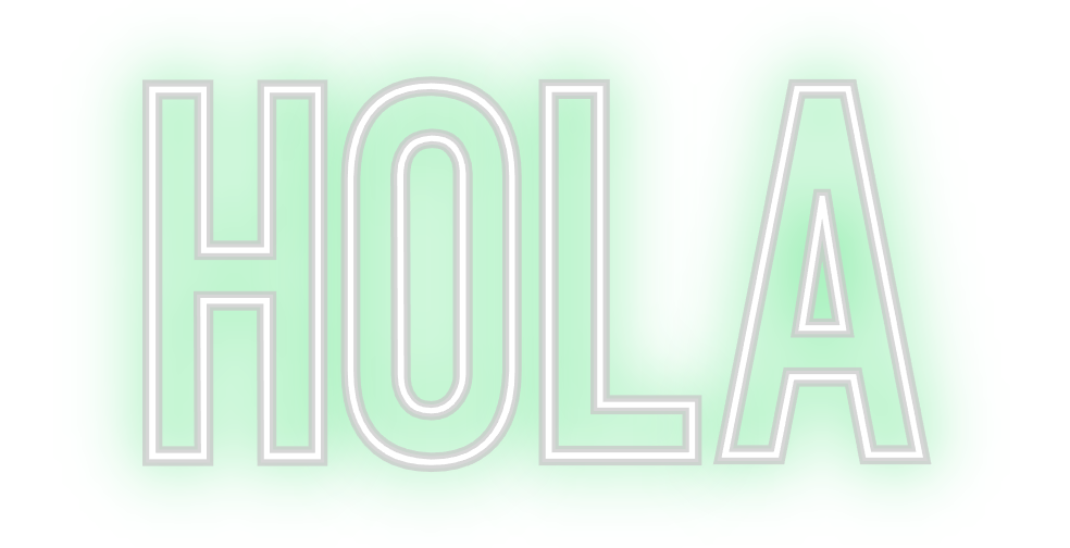 Neon personalizado: Hola