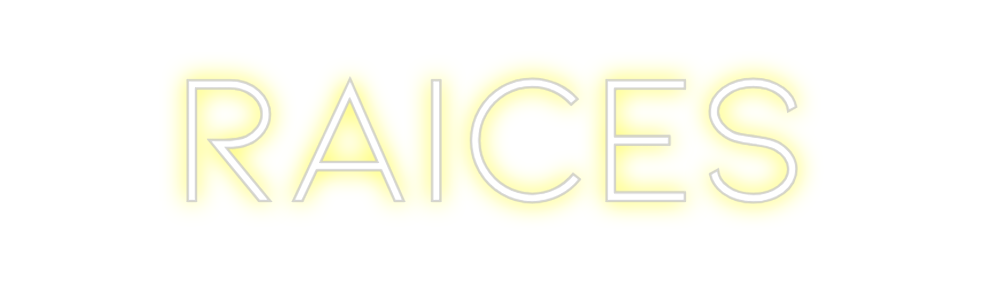 Neon personalizado: Raices