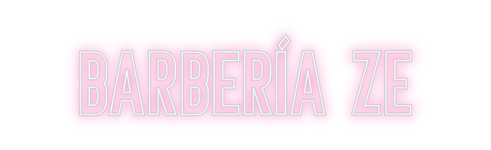 Neon personalizado: BARBERÍA ZE
