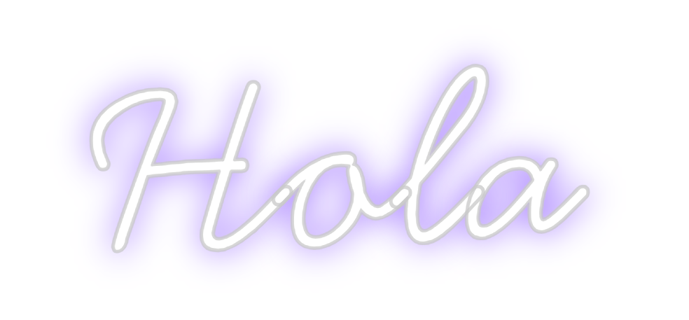 Neon personalizado: Hola