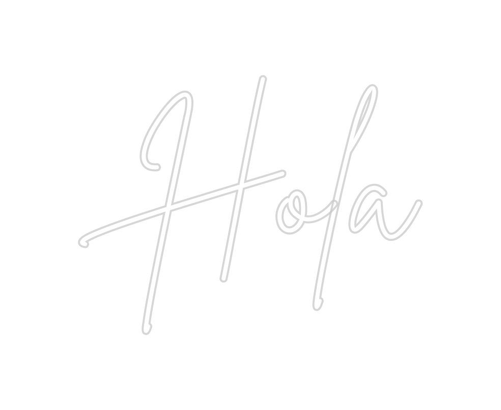 Neon personalizado: Hola