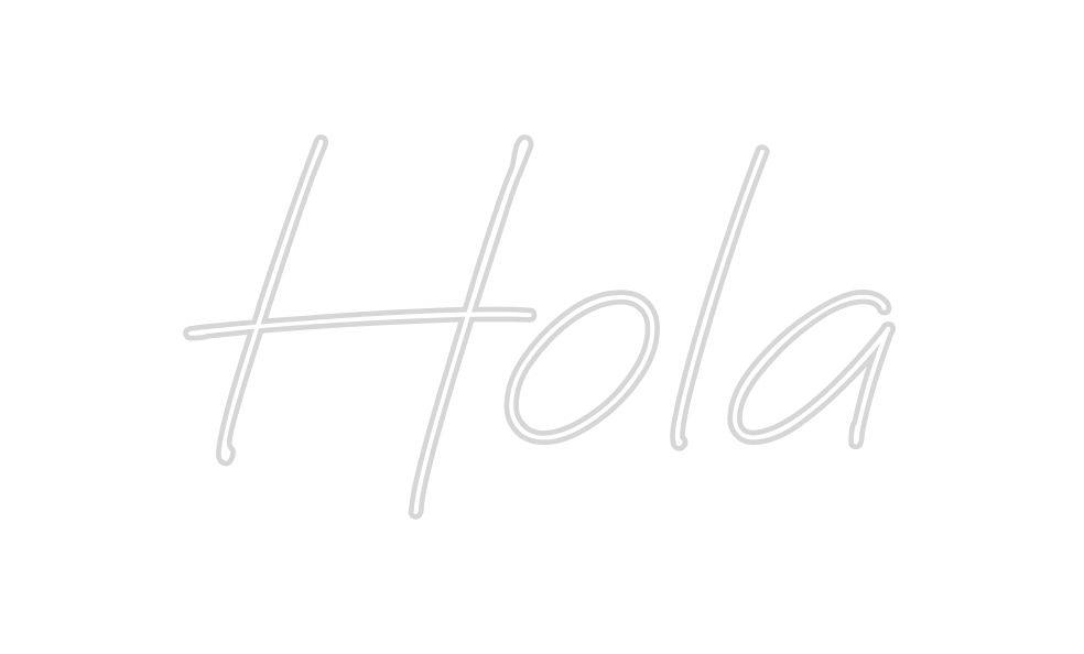 Neon personalizado: Hola