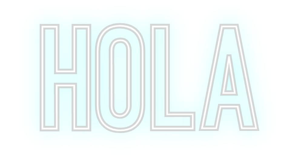Neon personalizado: Hola