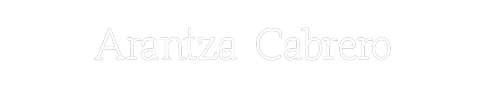 Neon personalizado: Arantza Cabrero