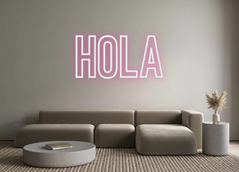 Neon personalizado: Hola