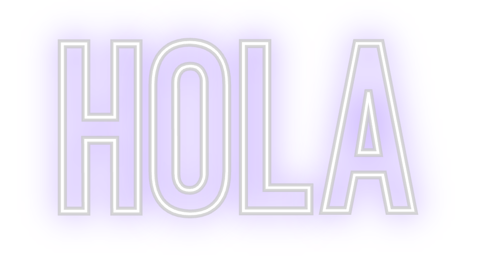 Neon personalizado: Hola