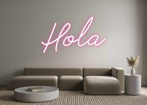 Neon personalizado: Hola