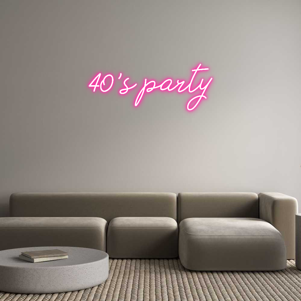 Neon personalizado: 40’s party