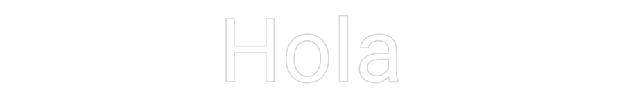 Neon personalizado: Hola