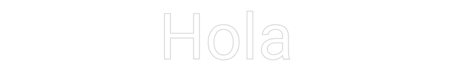 Neon personalizado: Hola