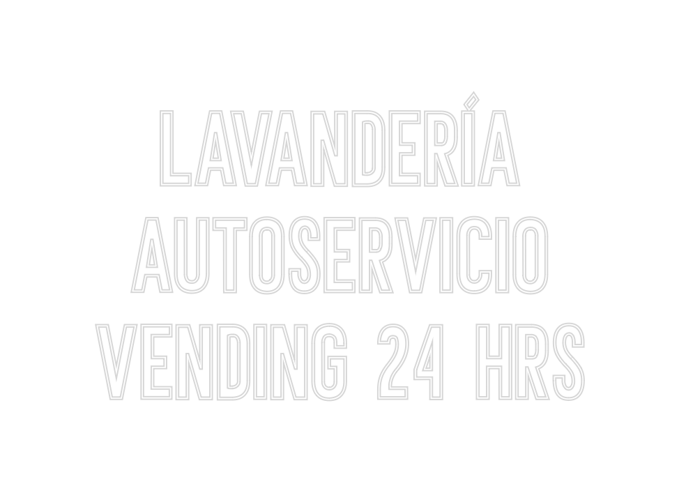 Neon personalizado: Lavandería
...
