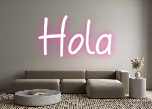 Neon personalizado: Hola