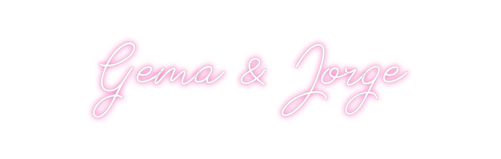 Neon personalizado: Gema & Jorge