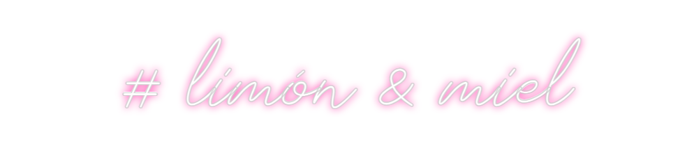 Neon personalizado: # limón & miel