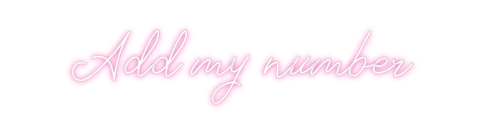 Neon personalizado: Add my number