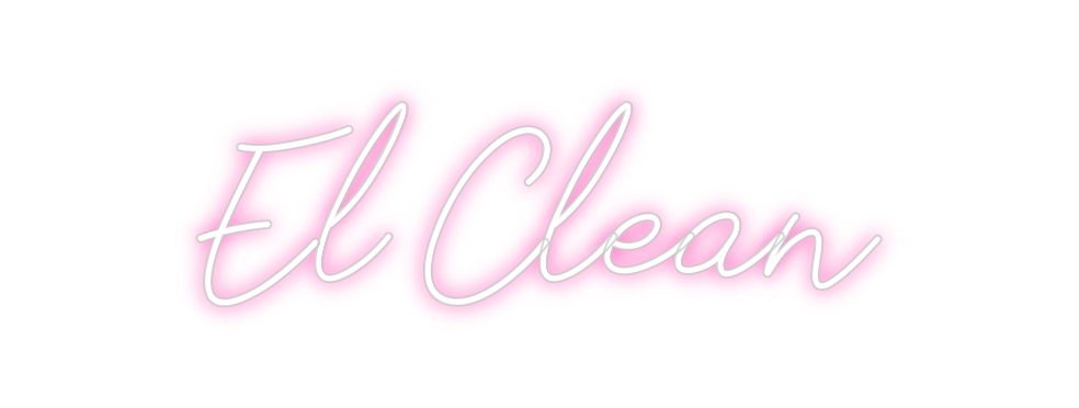 Neon personalizado: El Clean