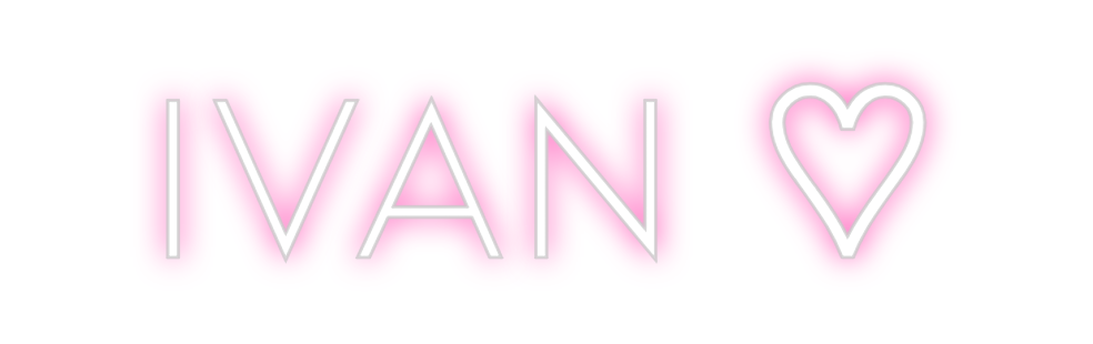 Neon personalizado: IVAN ♡